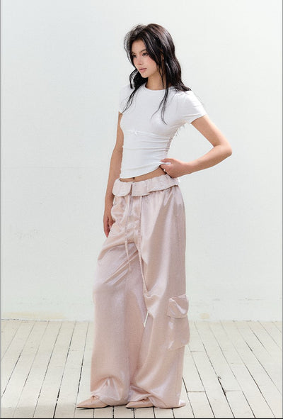 Large Pocket Satin High-end Pants AGM0153