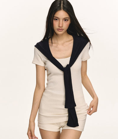 Temperament Slim Short-sleeved Top/Shorts ANA0025