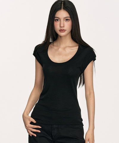 U-neck Short-sleeved T-shirt ANA0043