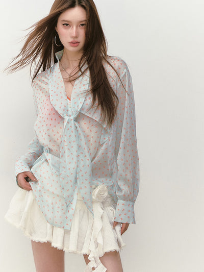 Floral Ribbon Sun-shading Shirt VIA0279