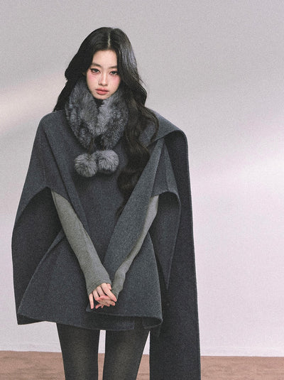High-end French Luxury Woolen Cloak DIA0636