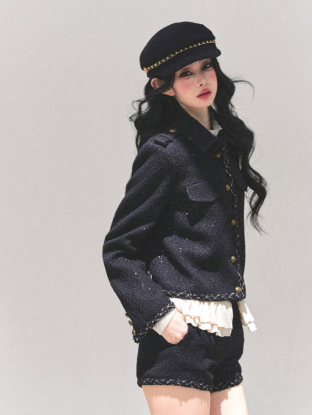 Luxurious Style Suit Jacket/Top/Shorts DIA0676