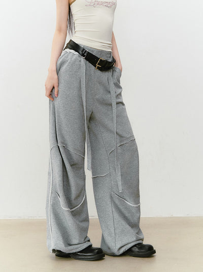 Raw Edge Loose Sweatpants VIA0325