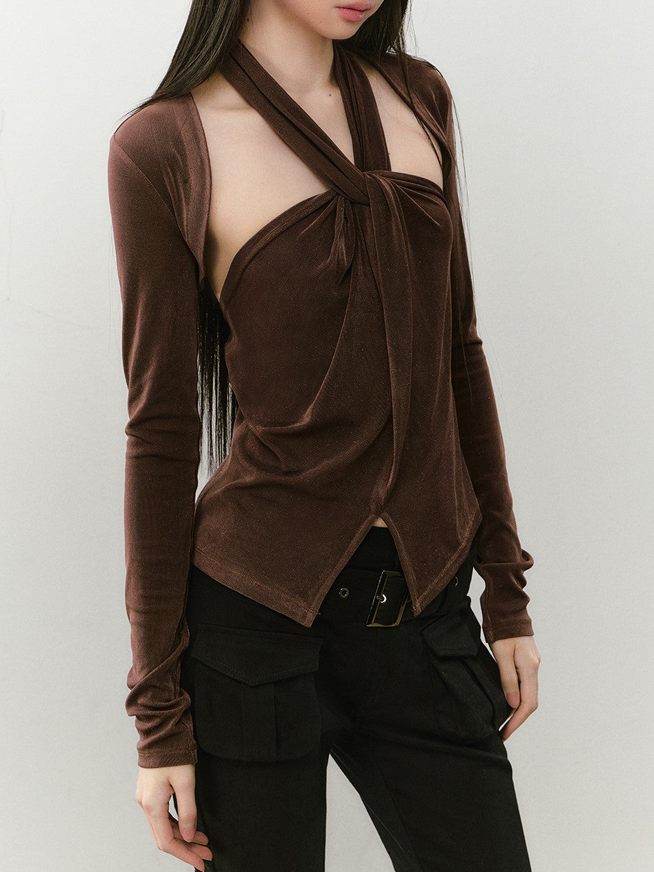 Halter Neck Top+Waistcoat VIA0341