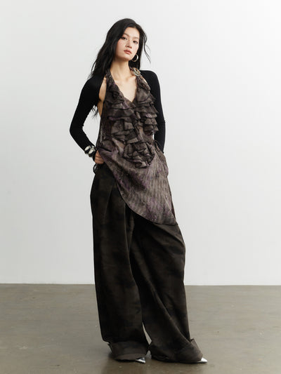 Calla Lily Metal Decorative Irregular Top JNY0256