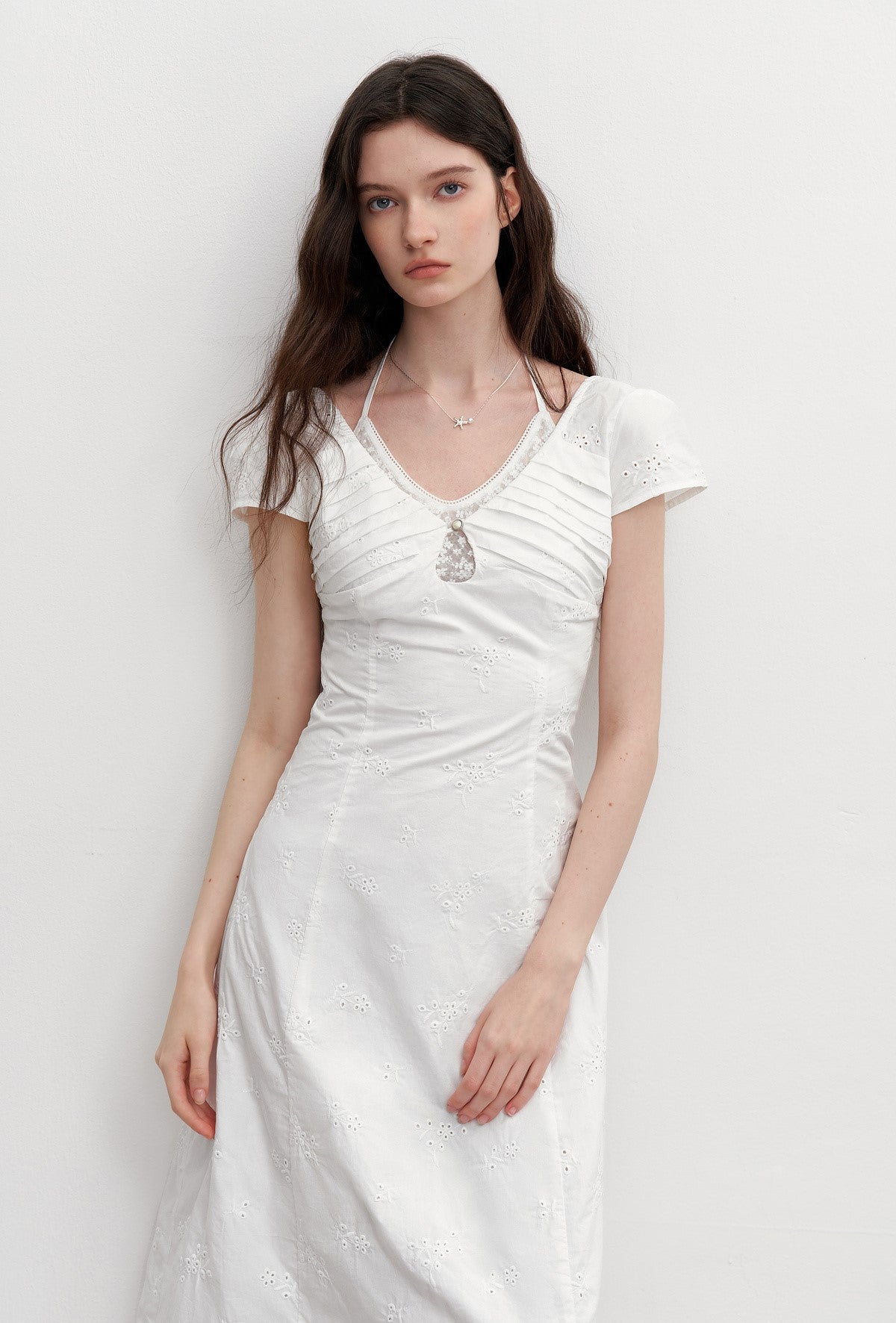 Lace Embroidered Long Dress AYF0103