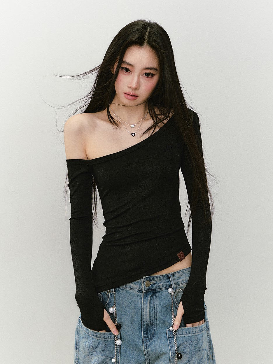 One Shoulder Irregular T-shirt VIA0338