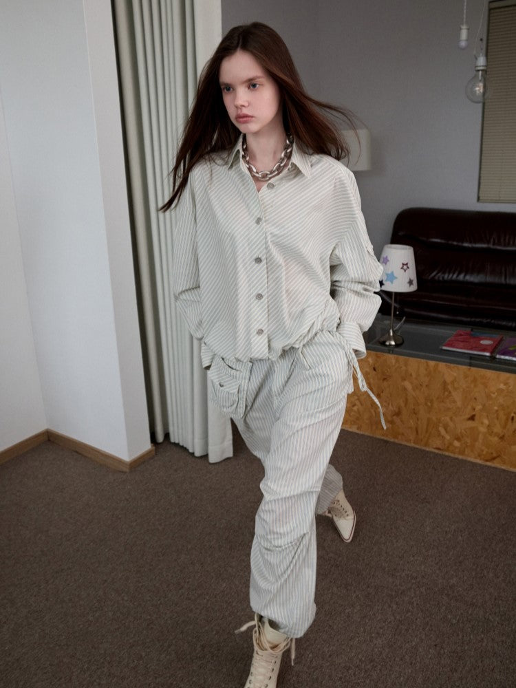 Striped Loose Shirt/Underwear JIN0038