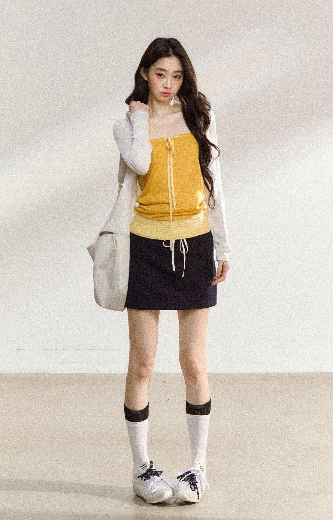 Three-color Bow Tube Top SHI0201