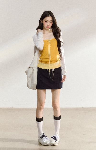 Three-color Bow Tube Top SHI0201