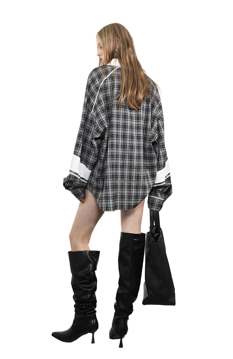 Two-color LOGO Printed Loose Shirt ANY0079
