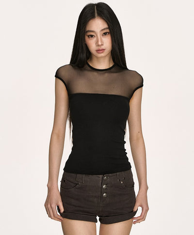 Transparent Tulle Top ANA0003