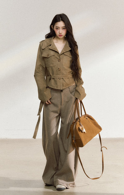 American Retro Suede Short Jacket SHI0224