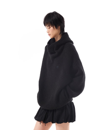 Loose Turtleneck Hooded Knit AOA0041