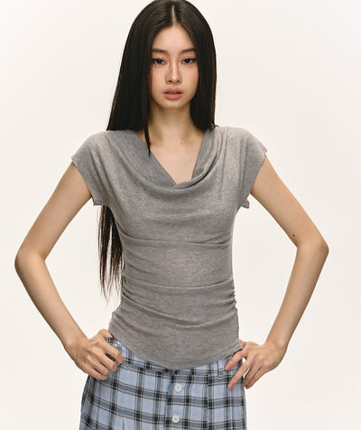 Swing Collar Short-sleeved T-shirt ANA0046