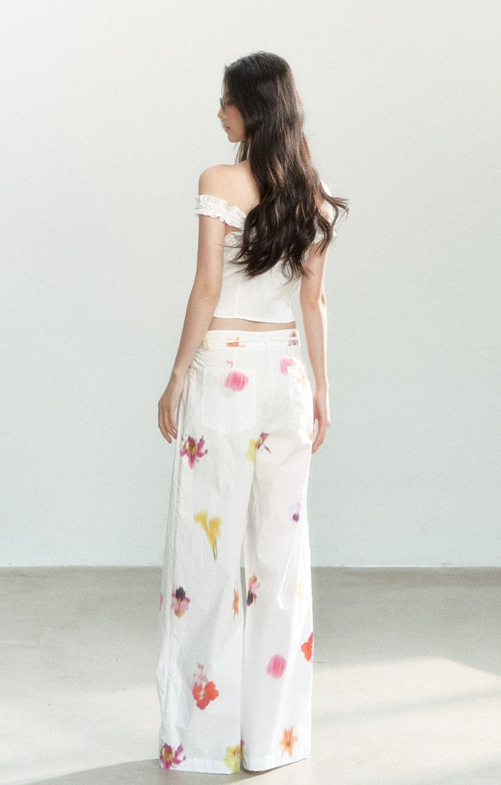 White Bow Design Slim Top SHI0166