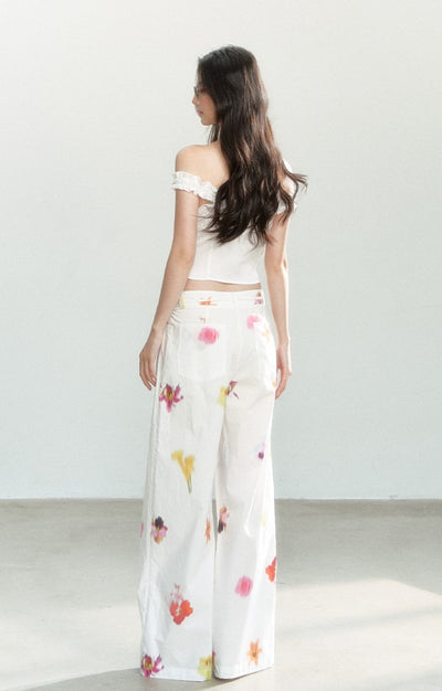 White Bow Design Slim Top SHI0166