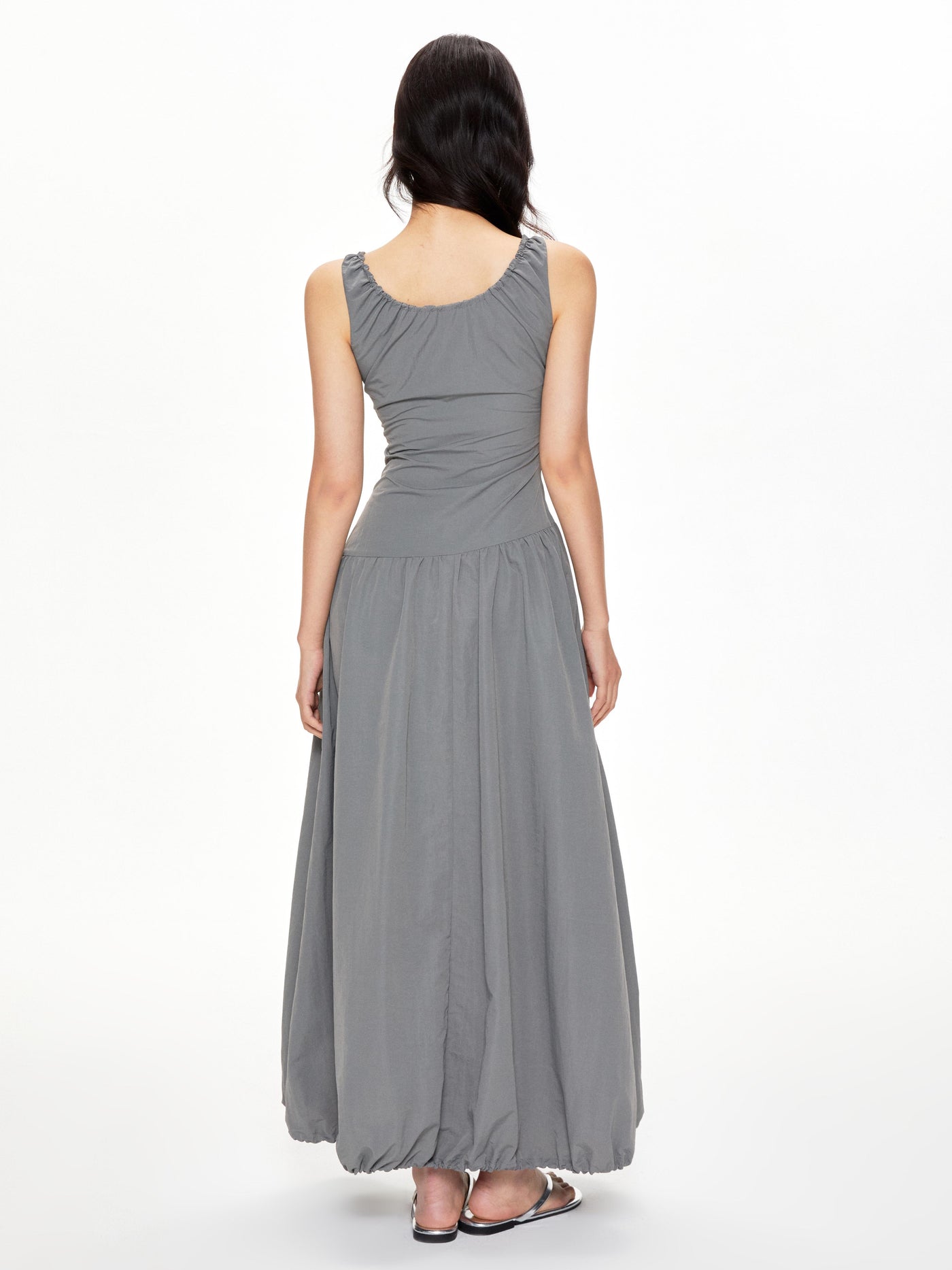 U-neck Suspender Long Dress APE0397