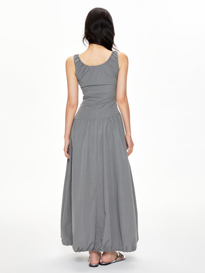 U-neck Suspender Long Dress APE0397
