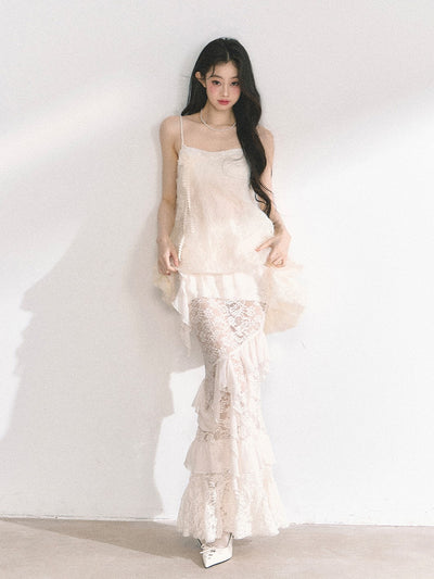 High-grade Top/Lace Long Skirt DIA0444