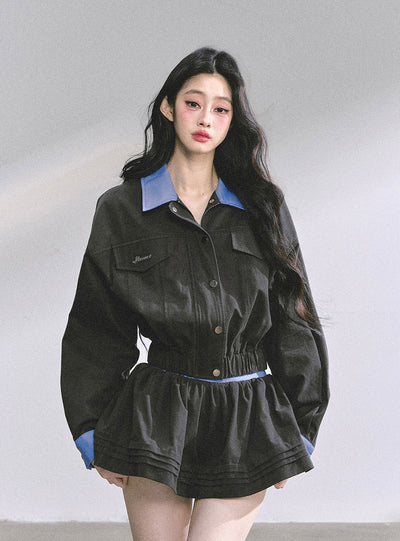 British Urban Workwear Jacket/Short Skirt DIA0571