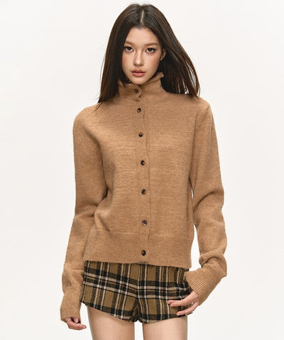 Turtleneck Button Knitted Cardigan ANA0086