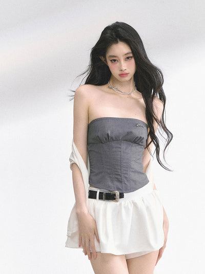 One Shoulder Waist Slim T-shirt DIA0520