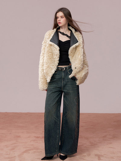 Reversible Fur-lined Leather Jacket VIA0348