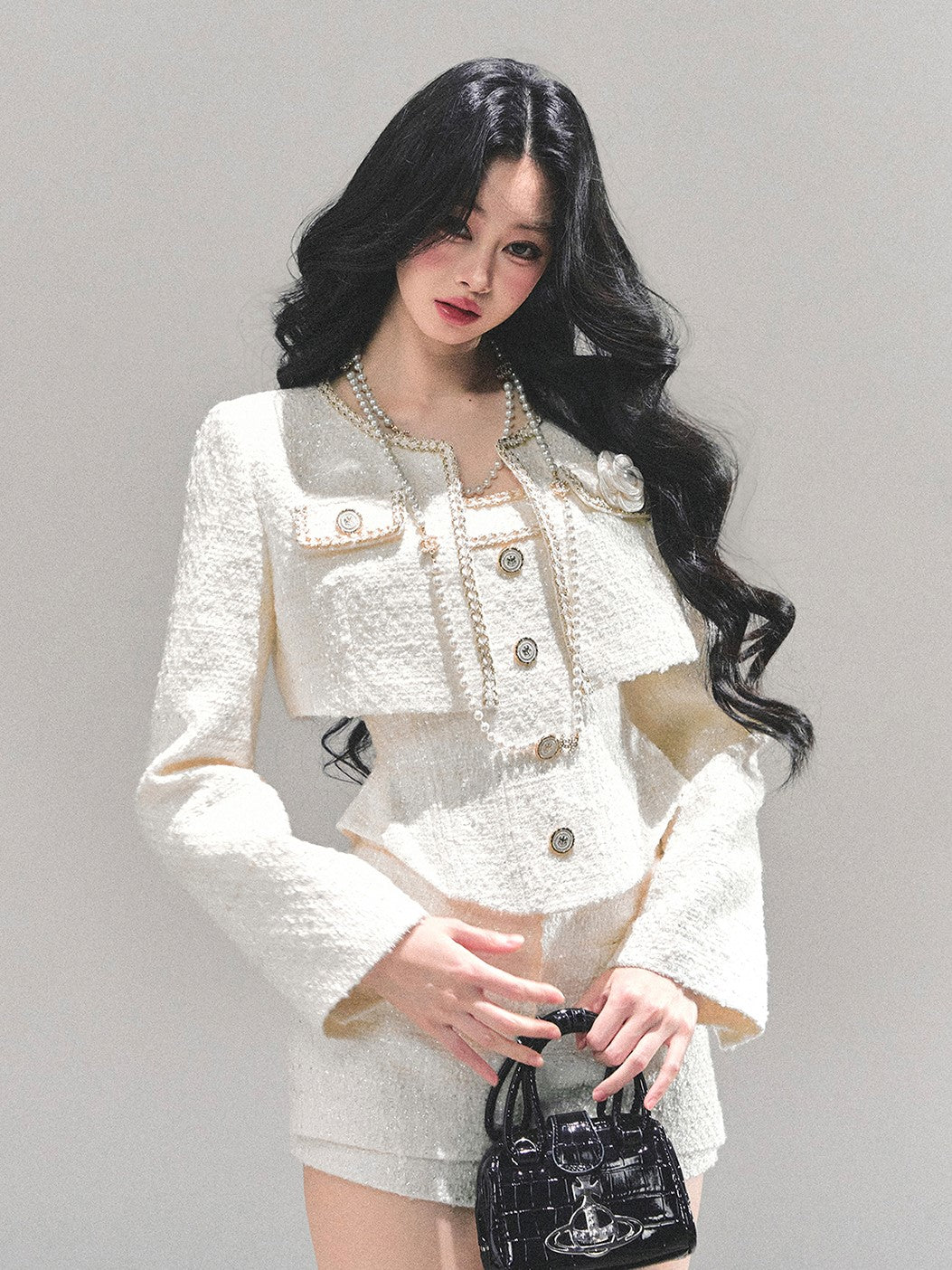 Luxurious Style Short Jacket/Top/Shorts DIA0667