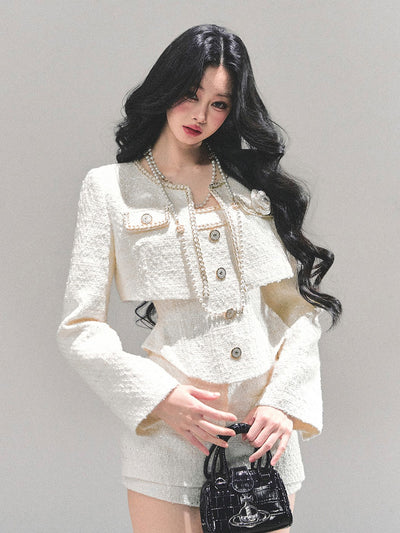 Luxurious Style Short Jacket/Top/Shorts DIA0667