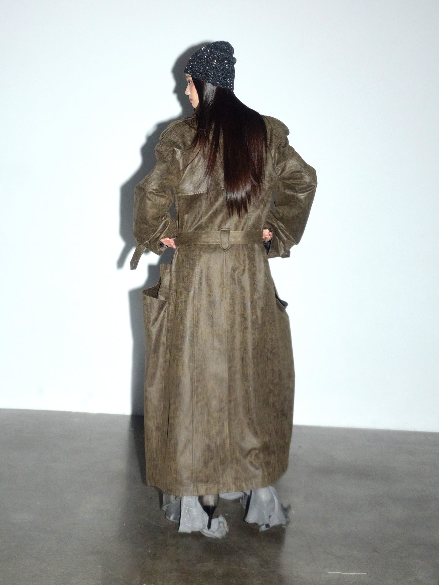 Retro Rock Extra Long Trench Coat JNY0272