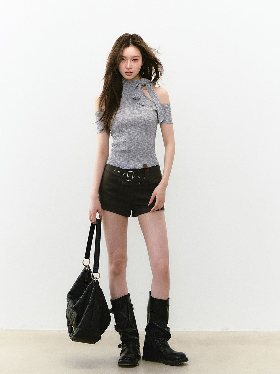 Reversible Slim High Collar Top VIA0248