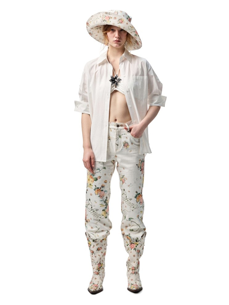 Mid-sleeve Drop Shoulder Shirt/Bubble Shorts JIN0006
