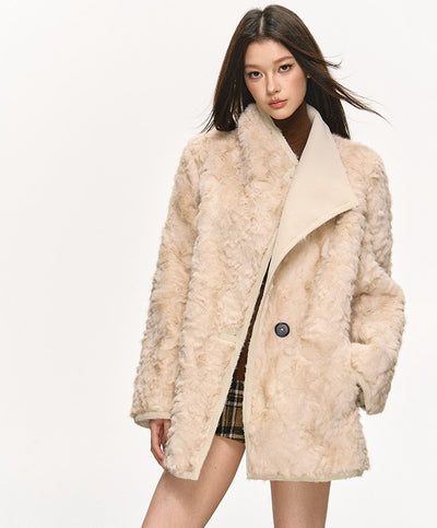 High-end Stand-collar Faux Fur Coat ANA0081