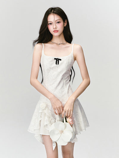 Lace Suspender Bow Dress FRA0427