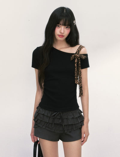 Bow Pleated Cake Shorts WEE0008