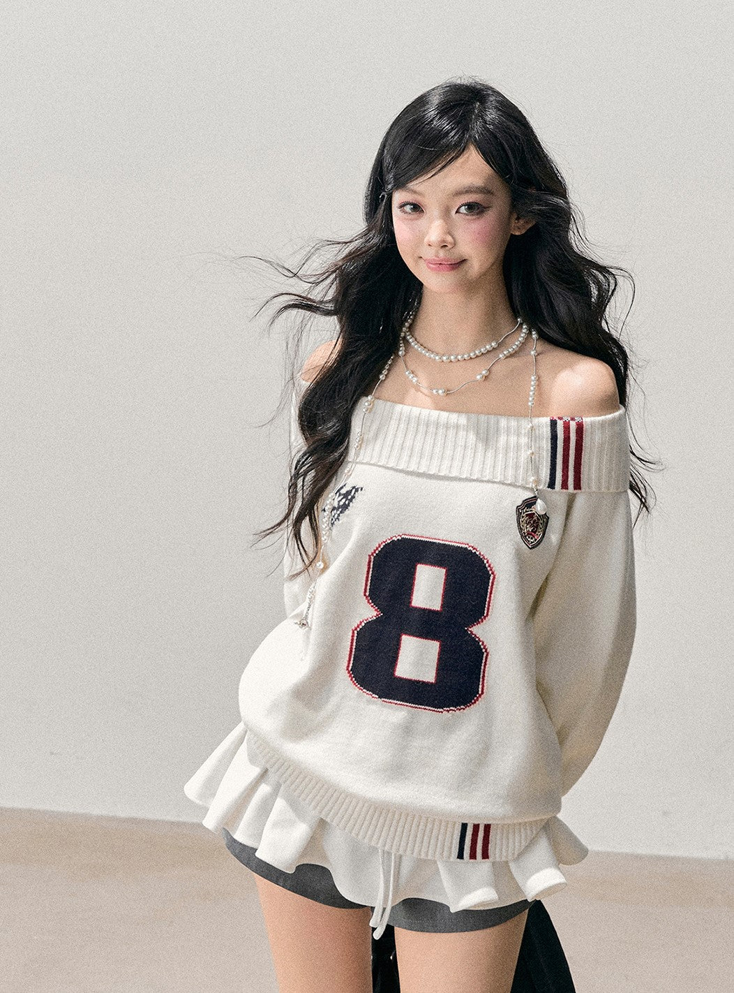 Off-Shoulder Casual Design Sweater DIA0758