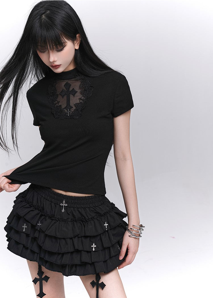 Puffy Cake Gothic Short Skirt LAD0207