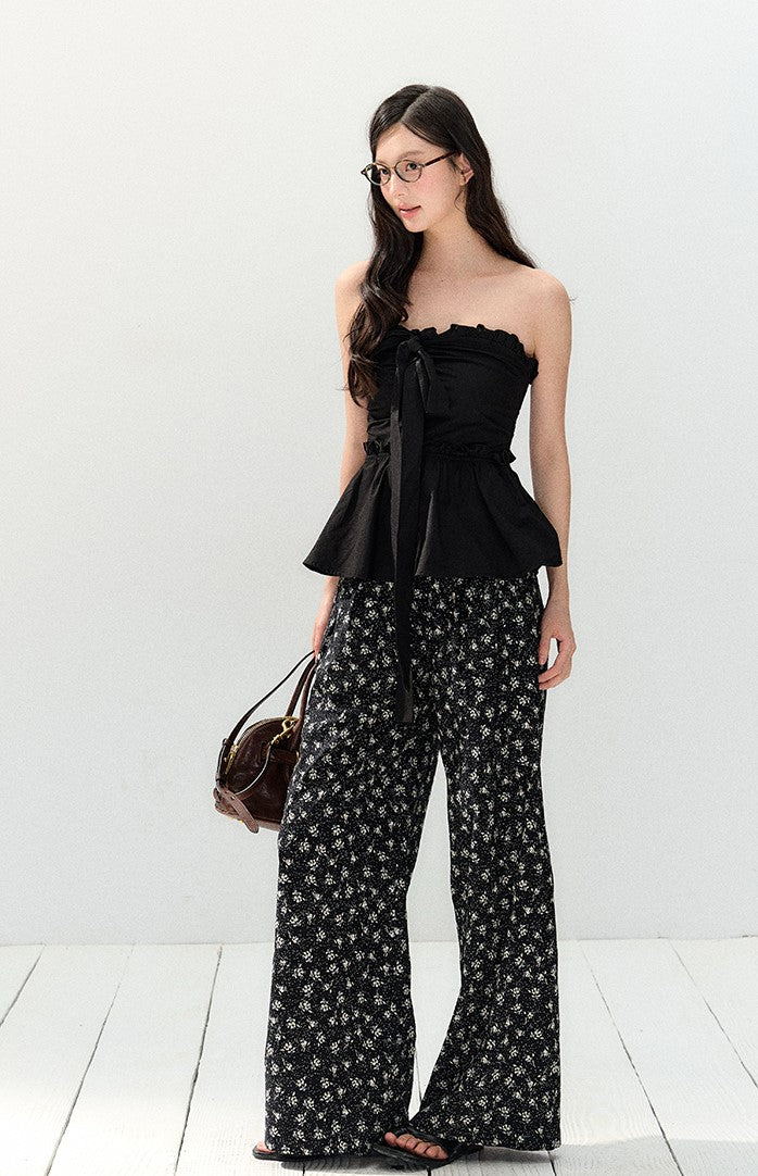 Black Slim-fit Tube Top SHI0154