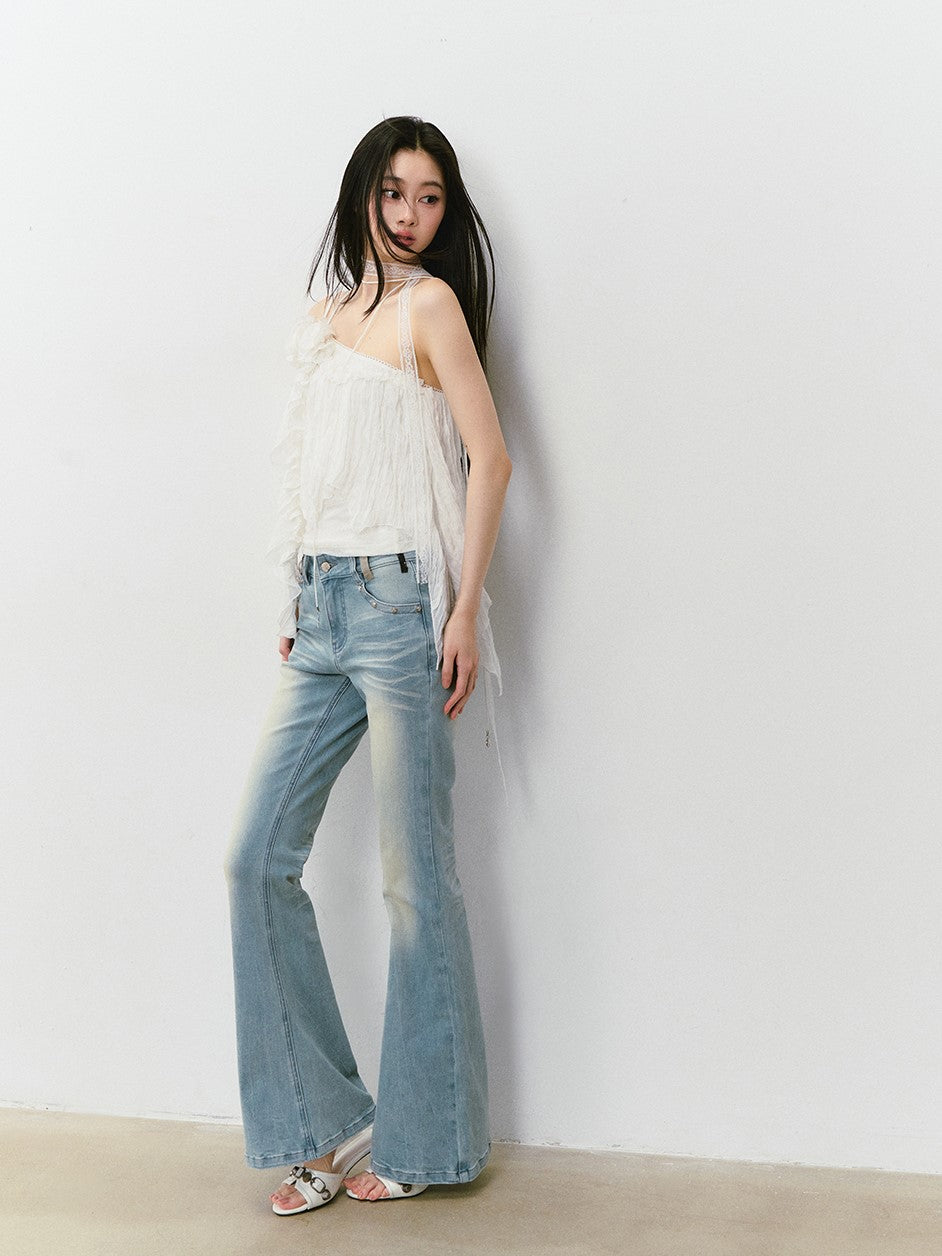 Flower Irregular Lace Camisole VIA0308