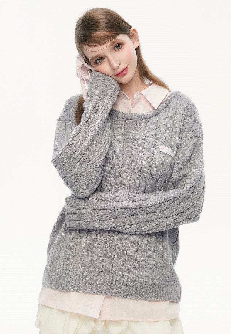 Fake Two-piece Casual Shirt Sweater SPE0078