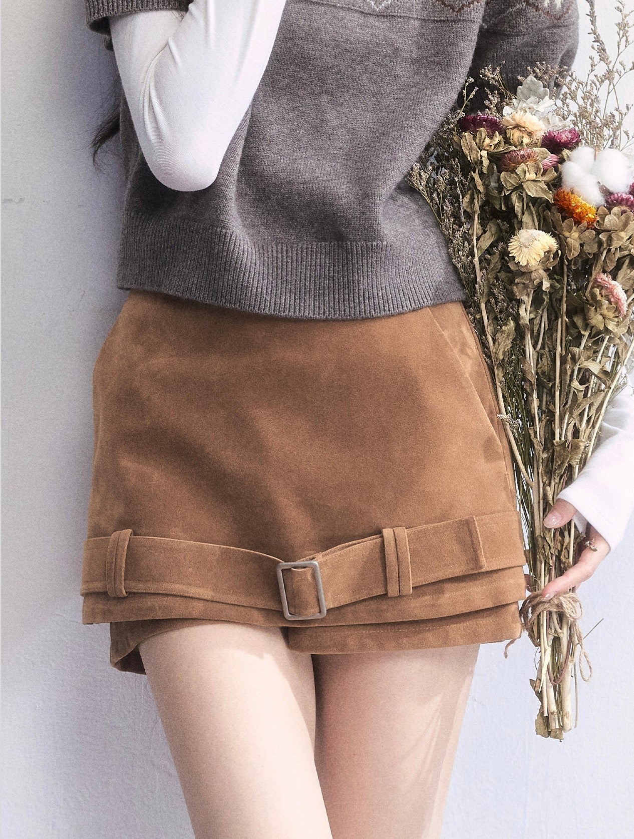 Retro Suede Versatile Shorts FRA0499