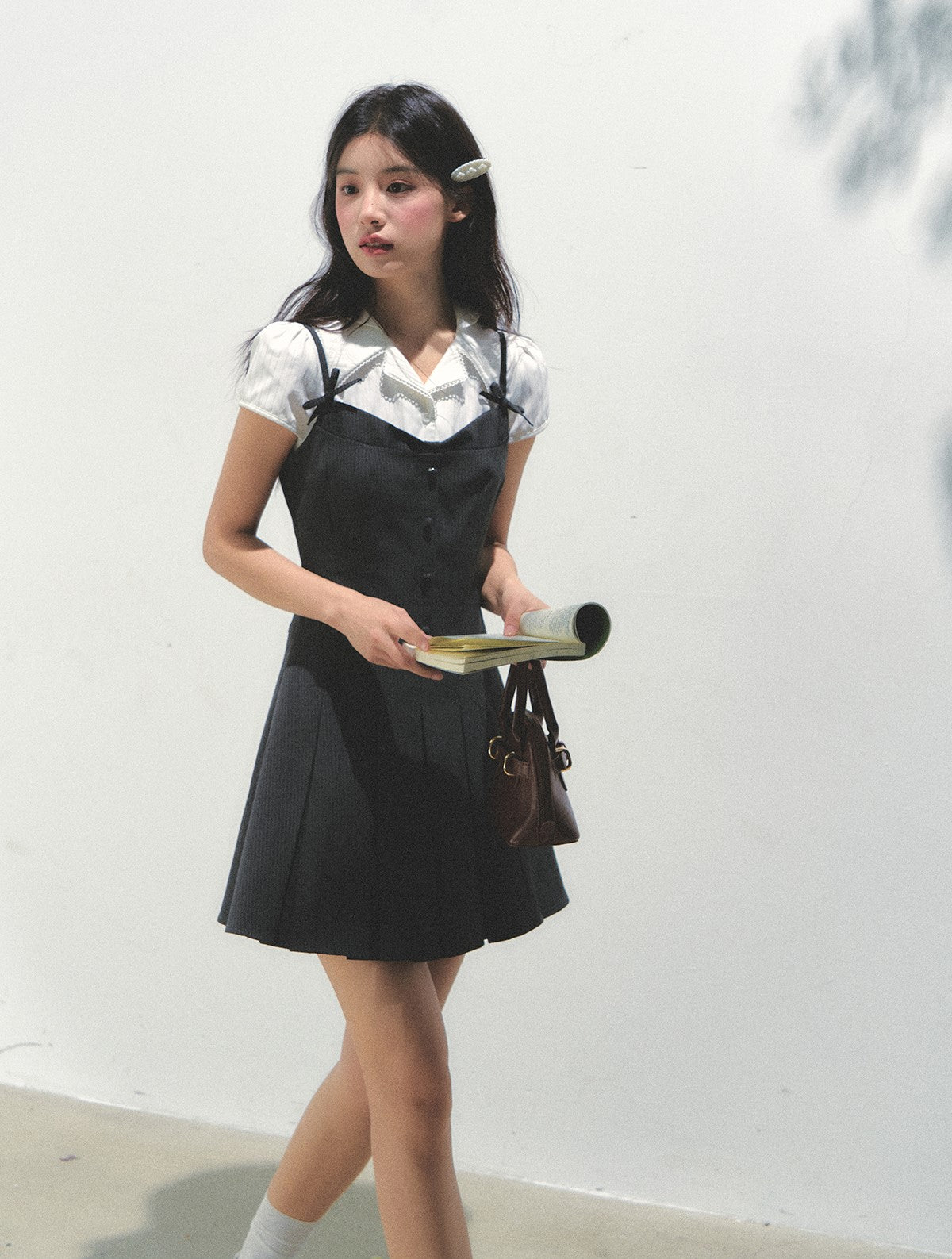 Fake Two-piece Design Pleated Dress SUN0155