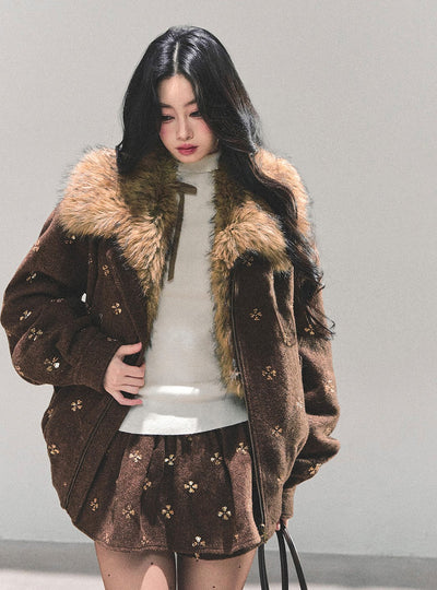 Sequins Decorated Quilted Jacket/Skirt DIA0688