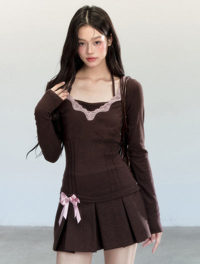 Lace Long-sleeved Base Top FRA0451