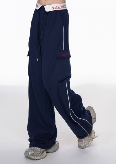 American Blue Walking Loose Lazy Wide-leg Pants DIA0180