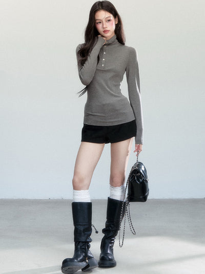 Straight-leg Wool Shorts FRA0455