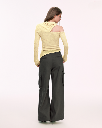 Loose Straight Wide Leg Workwear Casual Pants WOO0142