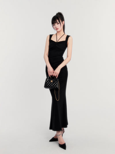 Square Neck Slimming Fishtail Dress VOC0390