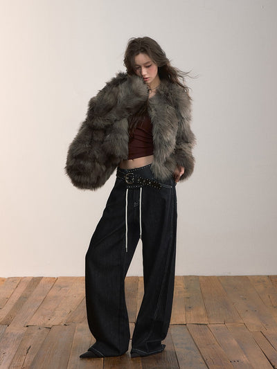 Eco-Friendly Fur Short Jacket VIA0368
